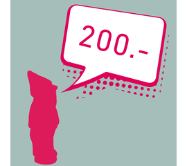 Spende an die Stiftung intact in der Höhe von CHF 200.-
