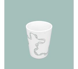Becher mit Linien - Kaffe/Teebecher mittel - grün