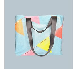 Tasche Emme - Ansicht Seite - Farbe weiss/blau