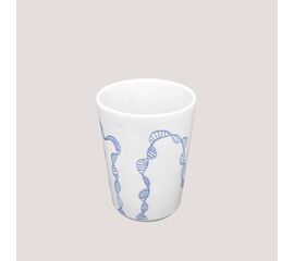 Becher mit Linien - Kaffe/Teebecher mittel - blau