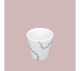 Becher mit Linien - Espresso - blau