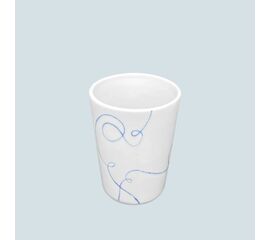 Becher mit Linien - Kaffe/Teebecher mittel - blau
