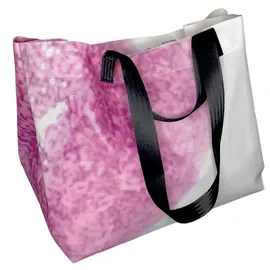 Tasche Emme - Ansicht Seite -  Farbe weiss/violett