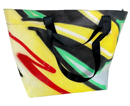 Tasche Oesch Gelb-Graffiti - Ansicht Front